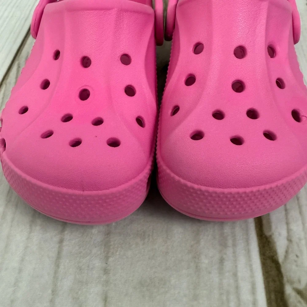 Crocs Kids Baya Clog Shoes Pink Classic Comfort Slip On 11C